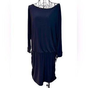 White House Black Market-WHBM Black 3/4 Sleeve Mini Dress Size Large